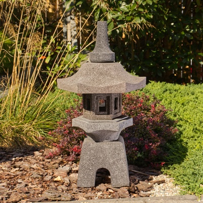 Indonésie Japonská lampa Rokkaku Yukimi 65 cm - láva – Zboží Dáma