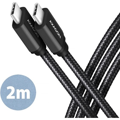 Axagon BUCM3-CM20AB SPEEd USB-C USB-C, 2m, černý