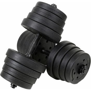 Funfit Регулируем комплект битумни дъмбели 30 кг 2x15 кг - черен (4256)