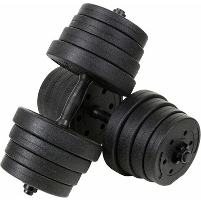 Funfit Регулируем 30кг Битумен Комплект Дъмбели 2x15кг - черен (4256)