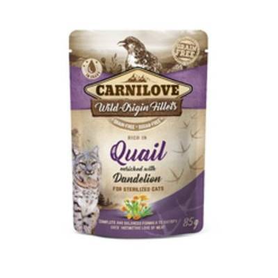 Carnilove Cat Pouch Rich in Quail Enriched with Dandelion for sterilized 85 g