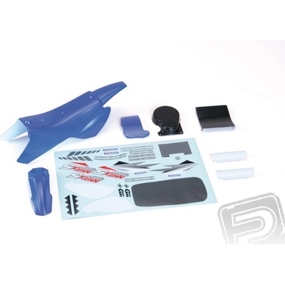 GM RACING Karoserie a nálepky modrá
