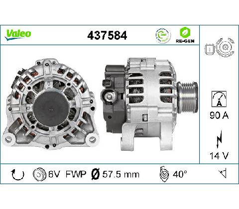 Alternátor VALEO 437584