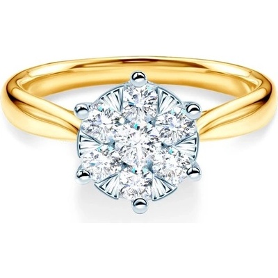 Savicki zásnubní prsten dvoubarevné zlato diamanty SAVR74222 YW