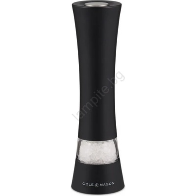 Cole&Mason - Електрическа мелница за подправки BURFORD 4xAAA 18 см черен (GG411)