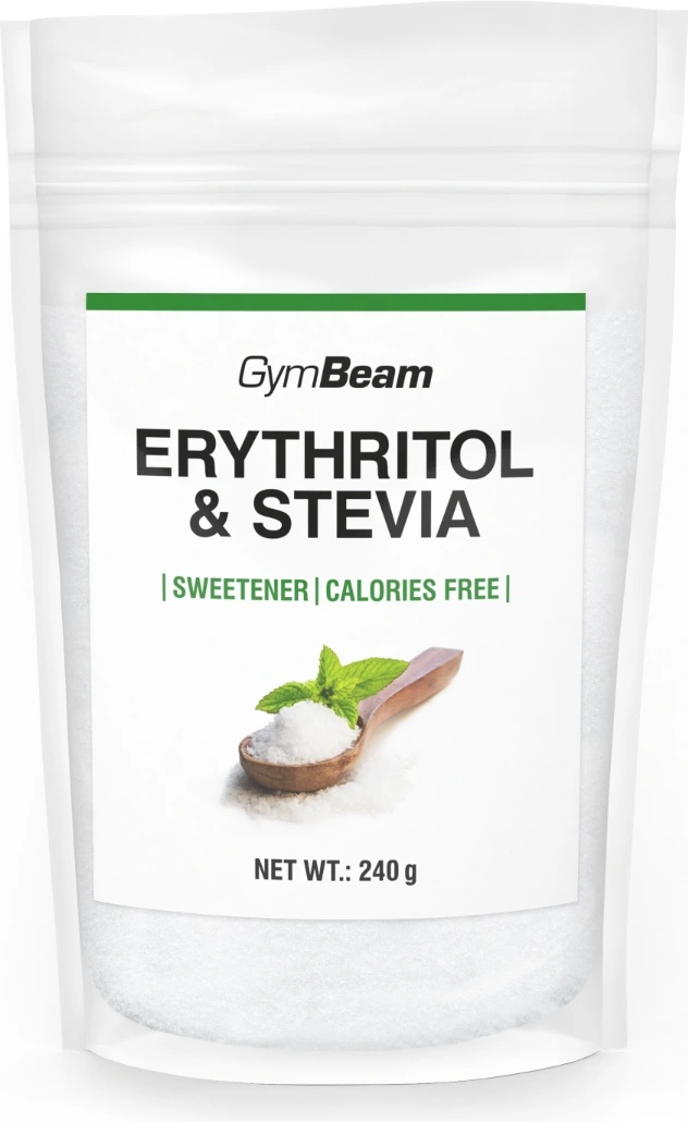 GymBeam Подсладител еритритол и стевия 240 g