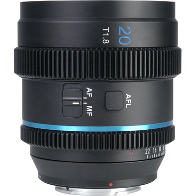 SIRUI 20mm T1.8 1.33X S35 AF Anamorphic Lens (MFT mount, Blue Flare) Bajonet: M43, Flare: Blue