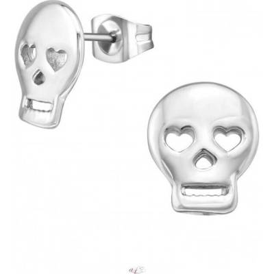 All4Silver náušnice lebky S0981