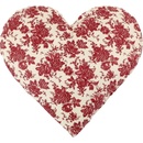 Bellatex Tvarovaný vankúš Srdce Kvet bordó​ 42x40