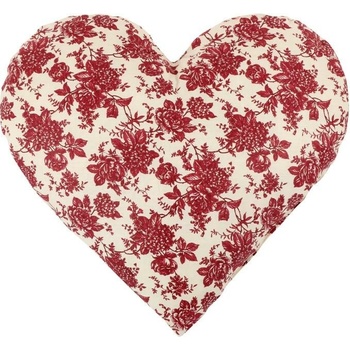 Bellatex Tvarovaný vankúš Srdce Kvet bordó 42x40