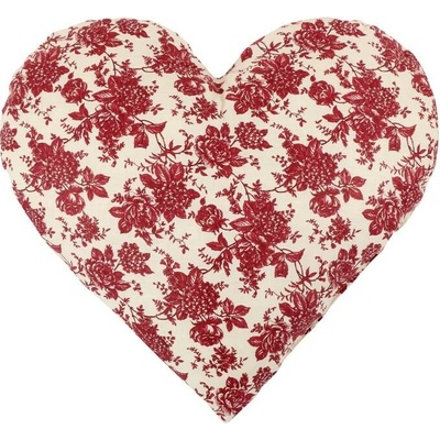 Bellatex Tvarovaný vankúš Srdce Kvet bordó 42x40