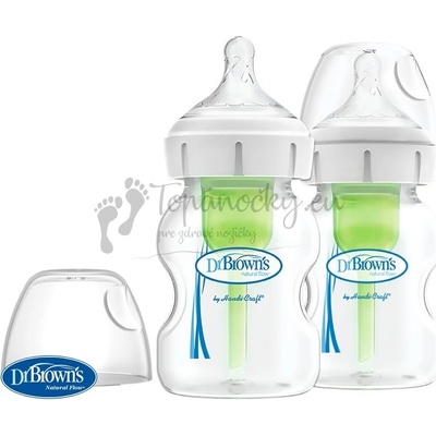 Dr.Browns dojčenská antikoliková fľaša Options Wide Neck plastová 2 ks WB52600 150ml