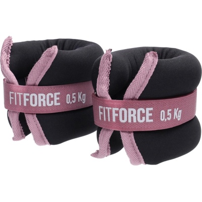 Fitforce ANKLE 2 x 0,5 KG Čierna,Ružová,Biela