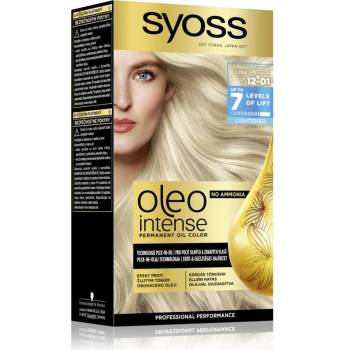 Syoss Oleo Intense перманентната боя за коса с олио цвят 12-01 Ultra Platinum