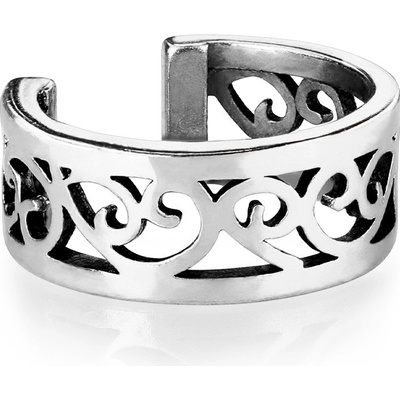 Šperky4U falešný piercing do ucha klips s ornamenty FP1017-ST