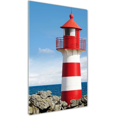 Vertikálny foto obraz sklenený Morský maják 50x100 cm