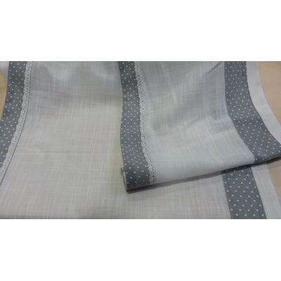 Záclonka sivá bodka 30 cm