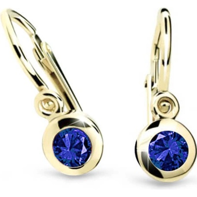 Cutie Jewellery zlaté detské náušnice C1537-10-X-1 modrá