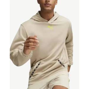 PUMA Fit Taped PowerFleece Lite Hoodie Beige - magazinko