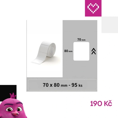 Niimbot štítky RP 70x80mm 95ks Bílé pro B3S