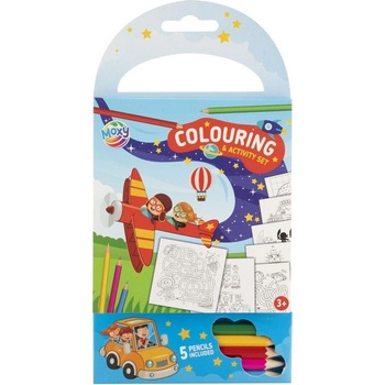 Moxy Книжка за оцветяване и дейности, с 5 молива, за момчета (5525100217)