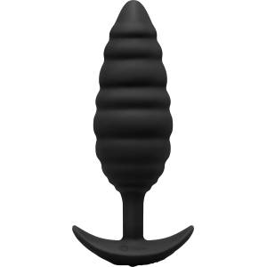 b-Vibe Twist Uniquely Textured Silicone Vibrating Plug Black