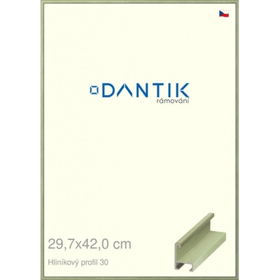 DANTIK rám na obraz 29,7 x 42 Dýha barevná zelená pastel