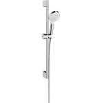 Hansgrohe Crometta - Душ комплект ръчен душ с 2 струи, тръбно окачване и шлаух, EcoSmart 9 l/min, бяло/хром 26534400 (26534400)
