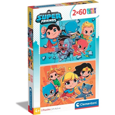 Clementoni 2x60ч. Пъзел DC Comics Super Friends