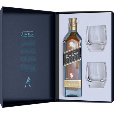 Johnnie Walker Blue Label 40% 0,7 l (dárkové balení 2 sklenice)