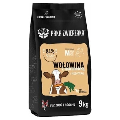 Paka Zwierzaka hovädzie mäso s mrkvou M 9 kg