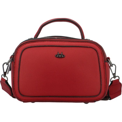Stylová dámská koženková crossbody kabelka Katin červená