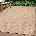 Pure Line Home Килим zizur, имитация на юта, кръгла шарка, за закрито и открито, кафяв