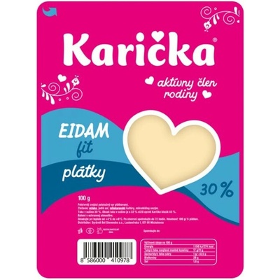 Karička Eidam 30 % plátky fit 100 g