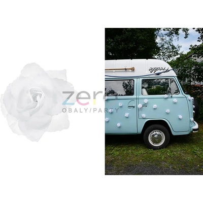 Růže svatební samolepicí pr. 9 cm (24 ks) - bílá – Zboží Dáma