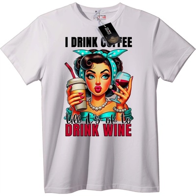 NOONEBRAND Тениска Кафе и Вино - XL, Black