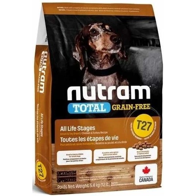T27 Nutram Total Grain Free Small Breed Turkey Chicken Duck Dog 2 x 5,4 kg