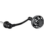 GOMEXUS Единична дръжка с ноб GOMEXUS Spinning Power Handle with Power Knob Black & Silver 57mm x 35mm за макари Daiwa и Shimano Риболовна макара