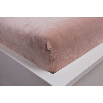 Jerry Fabrics Кафяв разтеглив чаршаф от микроплюш 180x200 cm - Jerry Fabrics (8592753035030)