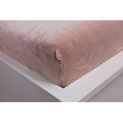 Jerry Fabrics Кафяв разтеглив чаршаф от микроплюш 180x200 cm - Jerry Fabrics (8592753035030)