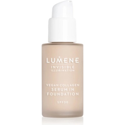 Lumene Invisible Illumination Vegan Collagen Serum in Foundation лек фон дьо тен с подхранващ ефект SPF 30 0.5 30ml
