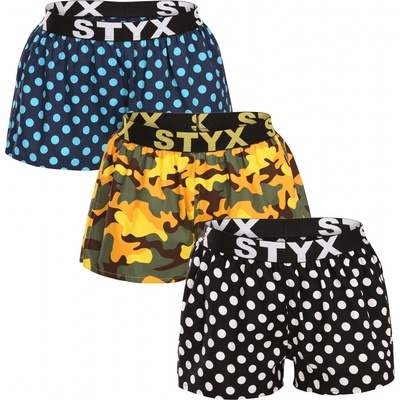 Styx 3PACK dámske trenky art športová guma viacfarebné (3T15901)