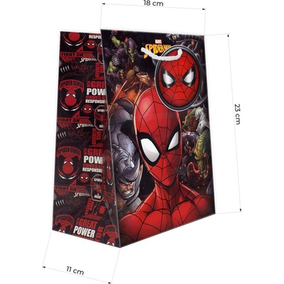 Dárková taška Spiderman, velikost M (18x23 cm)