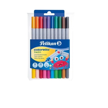 Pelikan Комплект флумастери Herlitz Colorella Twin C304, 10 броя, 20 цвята (949511) (949511)