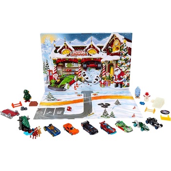 Toys Adventní kalendář Hot Wheels Santas Garage
