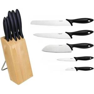 Fiskars Комплект 5 броя кухненски ножове Essential, FS 1023782