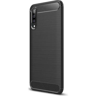 Gigapack Samsung A50s GIGAPACK Силиконов протектор за телефон, удароустойчив, карбонова шарка, ЧЕРЕН GP-86607 (GP-86607)