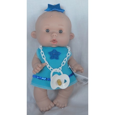 Marina & Pau holčička Mimi v modrých šatech Nenonetes Nenotes 26 cm