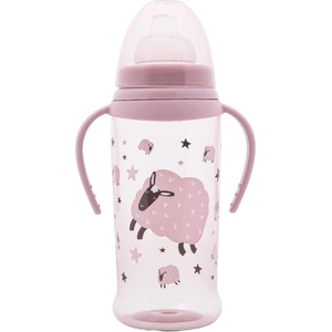 Lorelli Бебешко шише с мек накрайник Lorelli My Friend - 350 ml, Mellow rose
