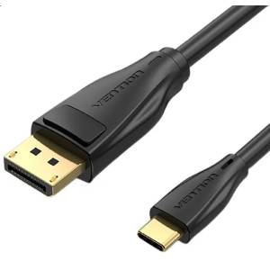 Vention USB-C - Displayport, 1, 5 м, (черен), кабел